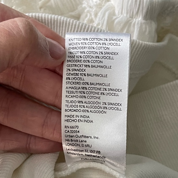 Anthropologie Ruffled Halter Tie Back Tank in White Lace Anglaise Adjustable Sm - Picture 10 of 11